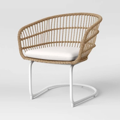 Southport 3pc Motion Patio Chat Set With Metal Legs - Natural/White - Opalhouse™ - Image 2