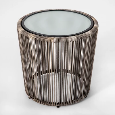 Latigo 3pc Rattan Patio Chat Set, Outdoor Furniture Set - Gray/Brown - Opalhouse™ - Image 2