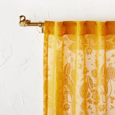 66"-120" Swan Curtain Rod Brass - Opalhouse™ Designed With Jungalow™ - Image 2