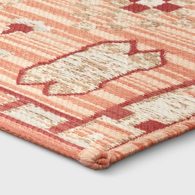 5'x7' Tapestry Rectangular Woven Outdoor Area Rug Red/Pink - Opalhouse™ - Image 2