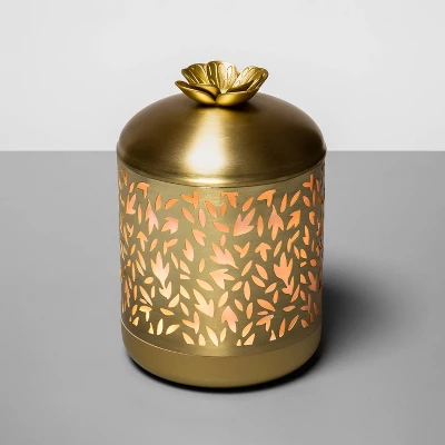 200ml Metal Flower Cutout Color-Changing Oil Diffuser Gold - Opalhouse™ - Image 3