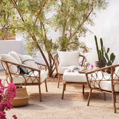 Britanna Oversized Patio Ottoman - Linen - Opalhouse™ - Image 3