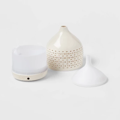 300ml Cutout Ceramic Color Changing Oil Diffuser White - Opalhouse™ - Image 2