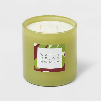28oz Glass Watermelon Margarita Candle Light Green - Opalhouse™ - Image 2