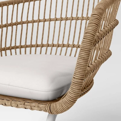 Southport 3pc Motion Patio Chat Set With Metal Legs - Natural/White - Opalhouse™ - Image 5