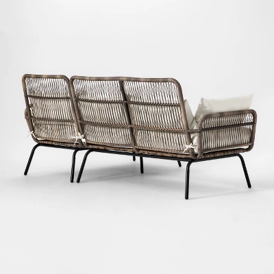 Latigo Patio Sectional Gray/Brown/Linen - Opalhouse™ - Image 3