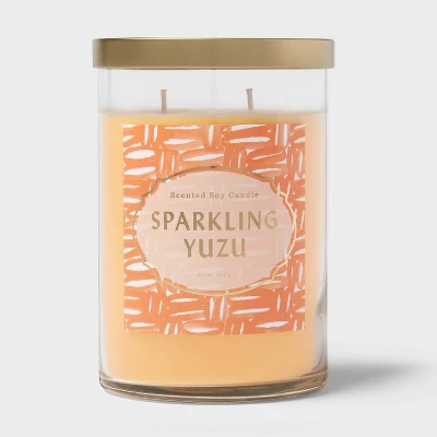 Lidded Glass Jar Candle Sparkling Yuzu - Opalhouse™ - Image 4