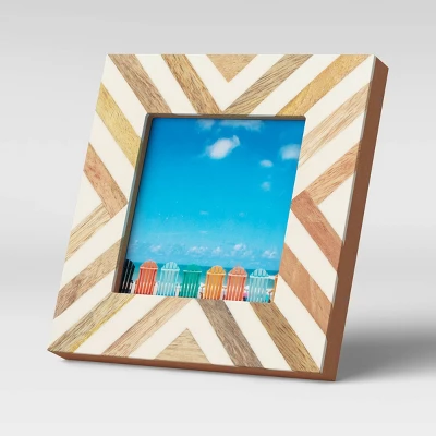 4" X 4" Resin And Wood Photo Frame - Opalhouse™ - Image 2