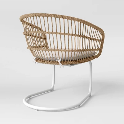 Southport 3pc Motion Patio Chat Set With Metal Legs - Natural/White - Opalhouse™ - Image 4