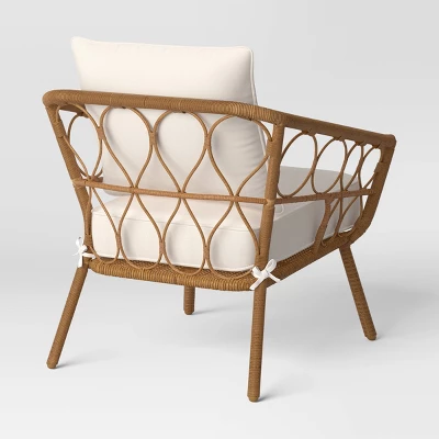 2pc Britanna Outdoor Patio Chairs, Club Chairs Natural - Opalhouse™ - Image 2