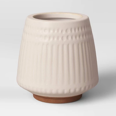 Textured Ceramic Planter Pots White - Opalhouse™ - Image 3