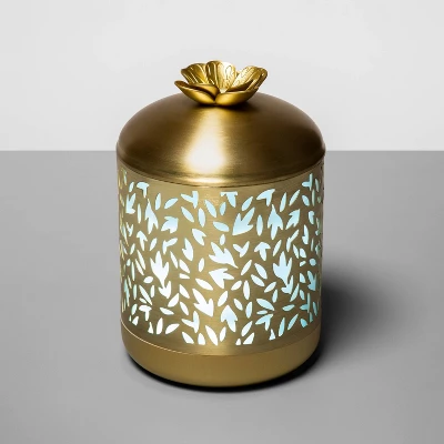 200ml Metal Flower Cutout Color-Changing Oil Diffuser Gold - Opalhouse™ - Image 5