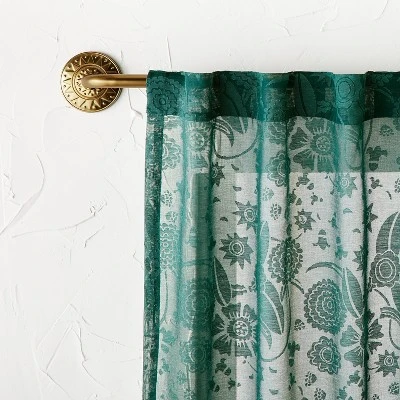 66"-120" Medallion Snap Grip French Curtain Rod Brass - Opalhouse™ Designed With Jungalow™ - Image 2