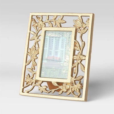 4" X 6" Metal Feather Frame Light Gold - Opalhouse™ - Image 2