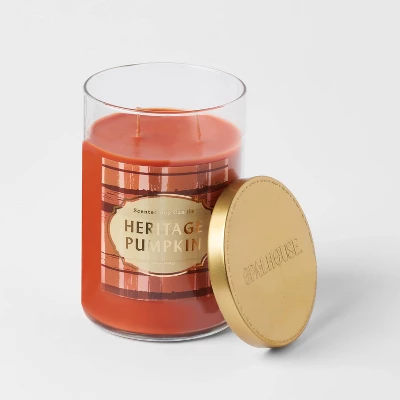 21.5oz Lidded Glass Jar 2-Wick Heritage Pumpkin Candle - Opalhouse™ - Image 2