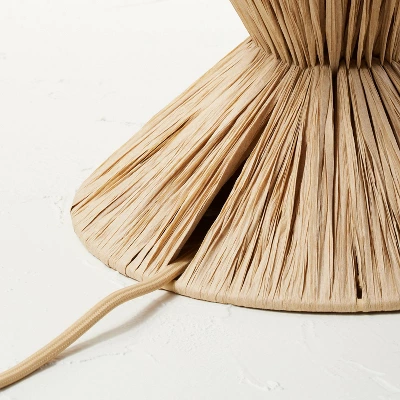 Faux Raffia Table Lamp Brown (Includes LED Light Bulb) - Opalhouse™ Designed With Jungalow™ - Image 4