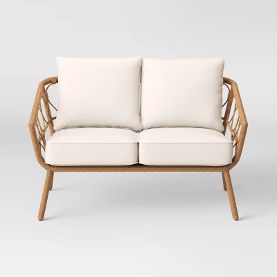 Britanna Patio Loveseat, Outdoor Furniture - Natural - Opalhouse™ - Image 2