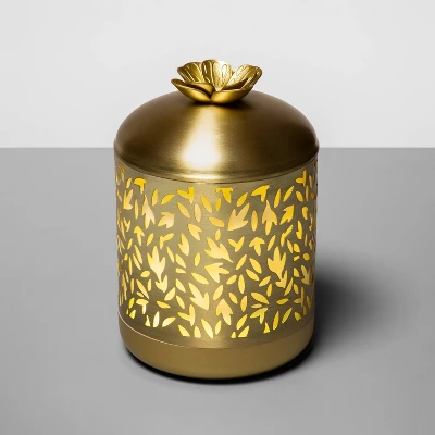 200ml Metal Flower Cutout Color-Changing Oil Diffuser Gold - Opalhouse™ - Image 4