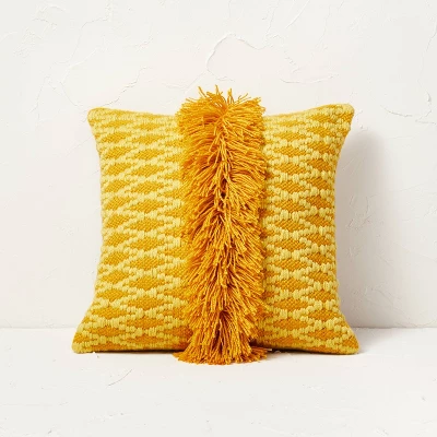 Diamond Textured Woven Square Throw Pillow - Opalhouse™ Designed With Jungalow™ - Image 4