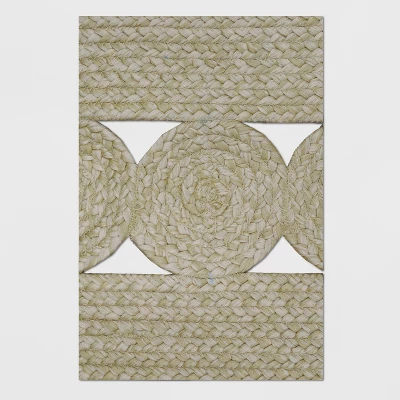 7' X 10' Braided Rectangle Tassels Outdoor Rug Neutral - Opalhouse™ - Image 2