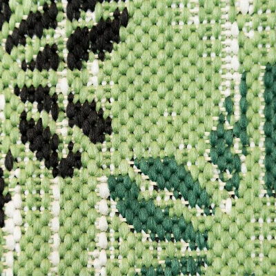 5' X 7' Floral Stamp Outdoor Rug Green - Opalhouse™ - Image 2