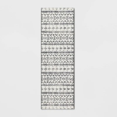 Diamond Printed Accent Aztec Rug Black - Opalhouse™ - Image 5