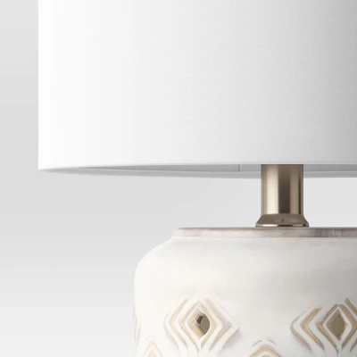 Diamond Cutout Table Lamp With Lit Base - Opalhouse™ - Image 3