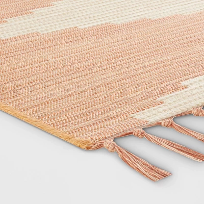 7'x10' Tapestry Rectangular Woven Outdoor Area Rug Rust - Opalhouse™