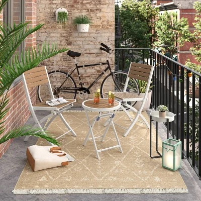 5'x7' Tapestry Rectangular Woven Outdoor Area Rug Multicolor Neutrals - Opalhouse™